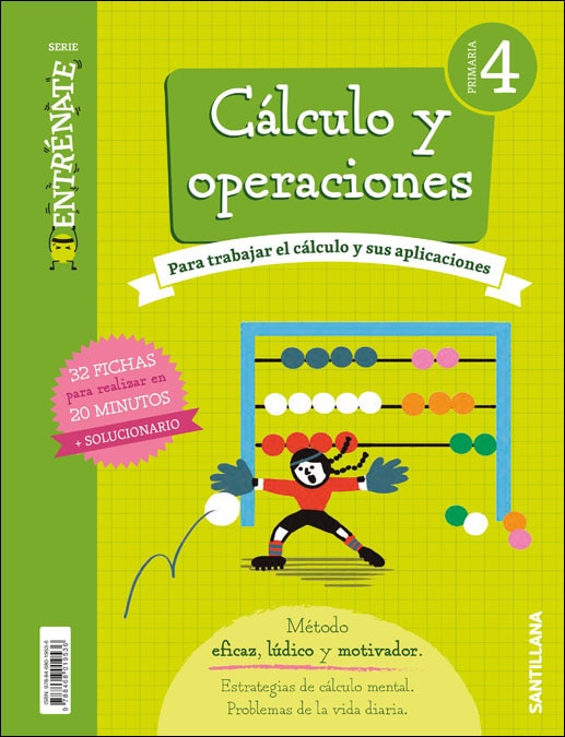 Portada de CUADERNO CALCULO SERIE ENTRENATE 4 PRIMARIA.