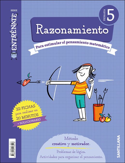 Portada de CUADERNO RAZONAMIENTO SERIE ENTRENATE 5 PRIMARIA.