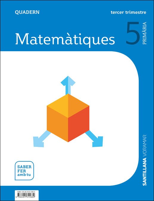 Portada de QUADERN MATEMATIQUES 5 PRIMARIA 3 TRIM SABER FER AMB TU (Tapa blanda).