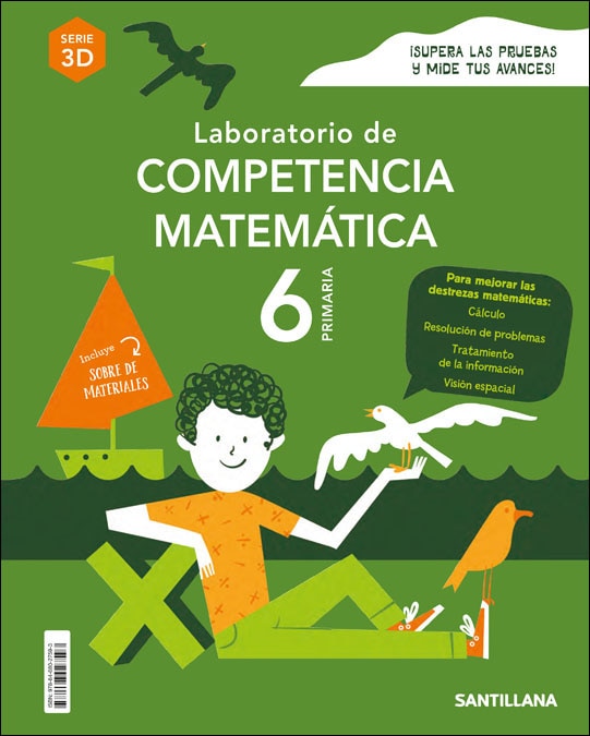 Portada de LABORATORIO DE COMPETENCIA MATEMATICA SERIE 3D 6 PRIMARIA.