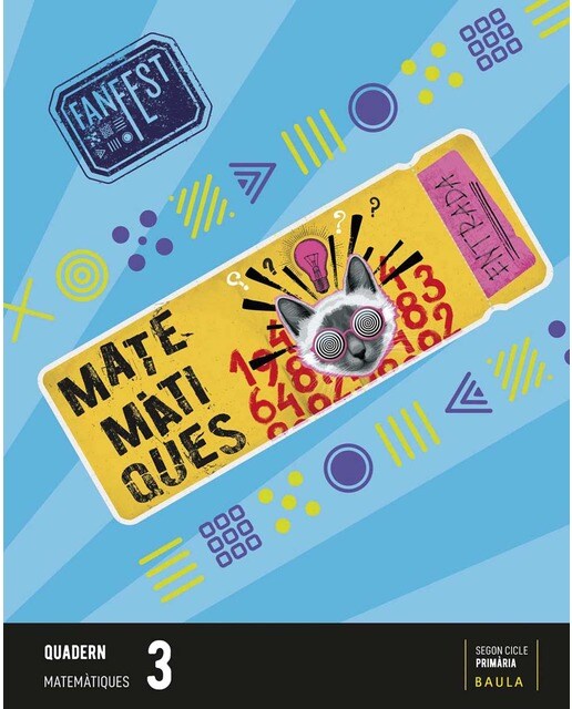 Portada de Quadern Matemàtiques 3r Primària Fanfest - Espiral (Tapa blanda).