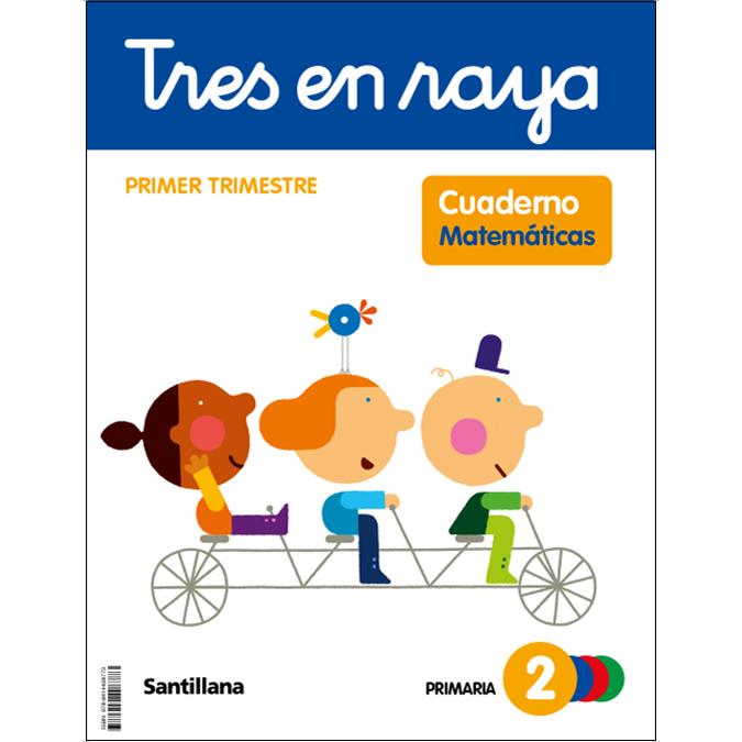 TRES EN RAYA CUADERNO MATEMATICAS 2 PRIMARIA 1 TRIM  (Tapa blanda) 1