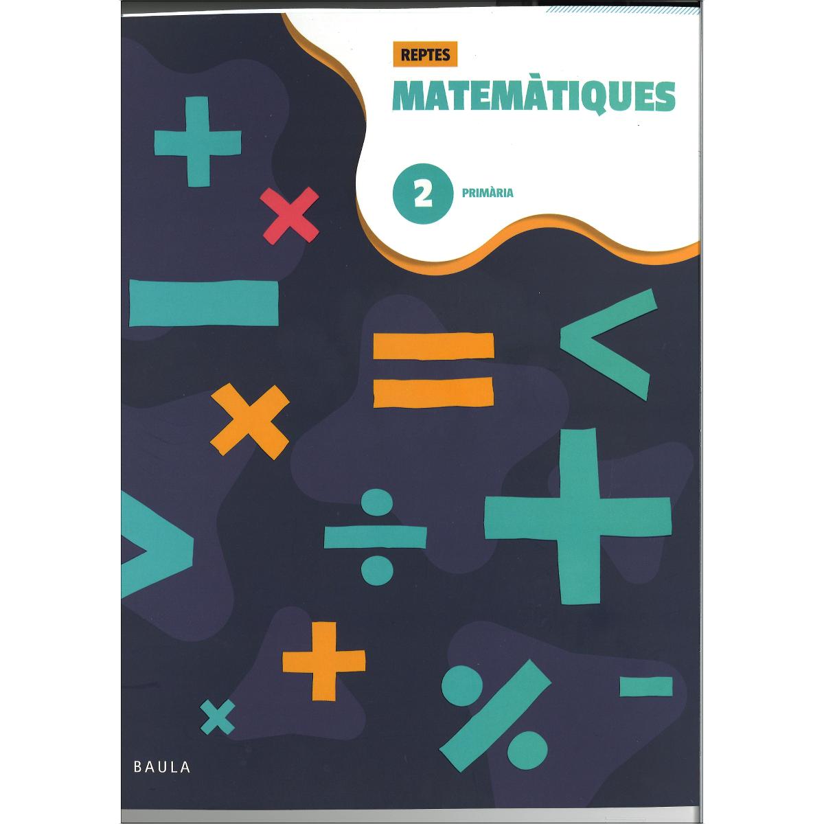 Portada de Quadern de Matemàtiques 2 Primària - Reptes (Tapa blanda).