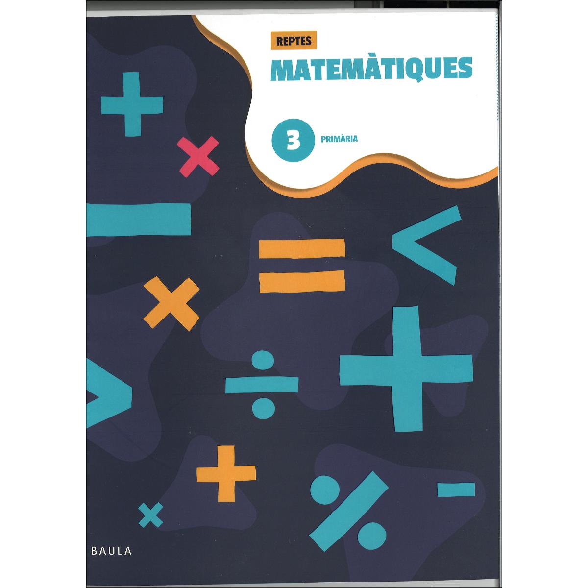Portada de Quadern de Matemàtiques 3 Primària - Reptes (Projecte Quaderns Primària Baula)