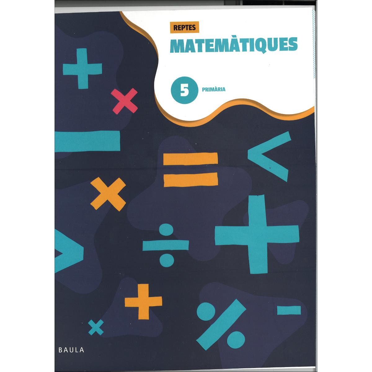 Portada de Quadern de Matemàtiques 5 Primària - Reptes (Projecte Quaderns Primària Baula)