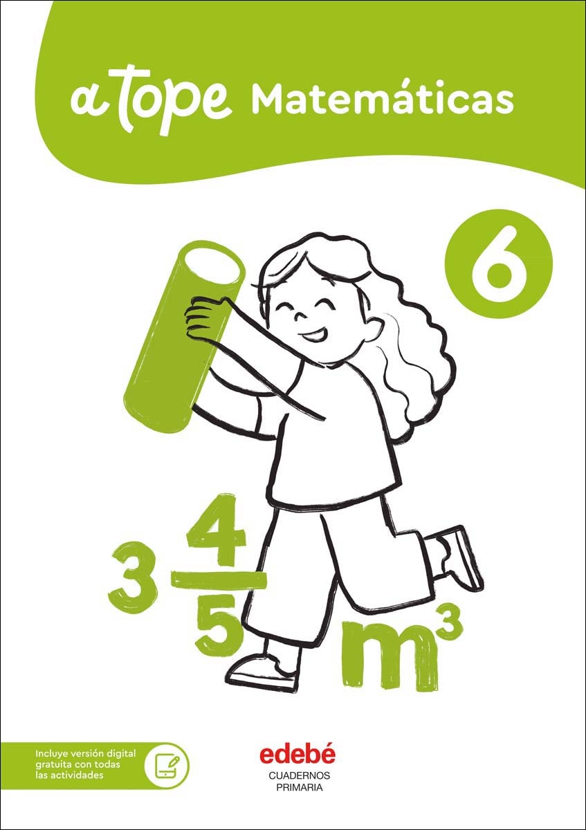 Portada de A tope Matemáticas 6 (Tapa blanda).