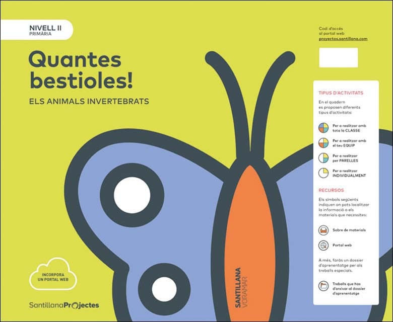 Portada de NIVELL II PRI QUANTES BESTIOLES. ELS ANIMALS INVERTEBRATS - 9788491312451