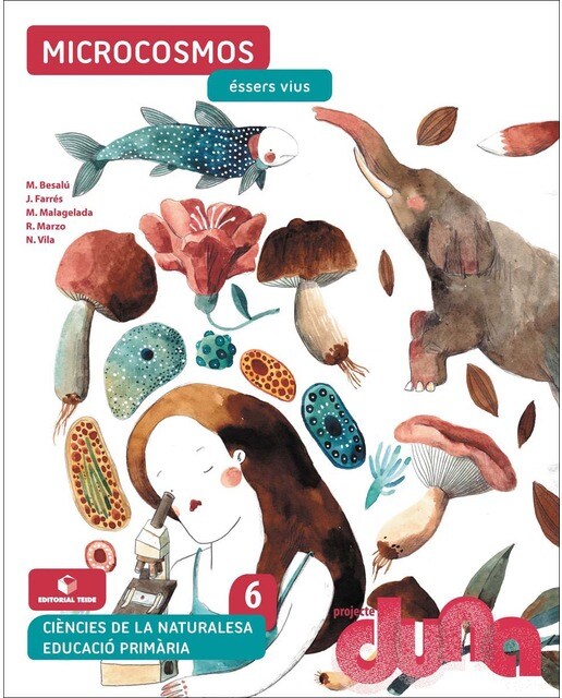Portada de Ciències naturals 6 EPO - Microcosmos. Éssers vius (DUNA) (Tapa blanda).
