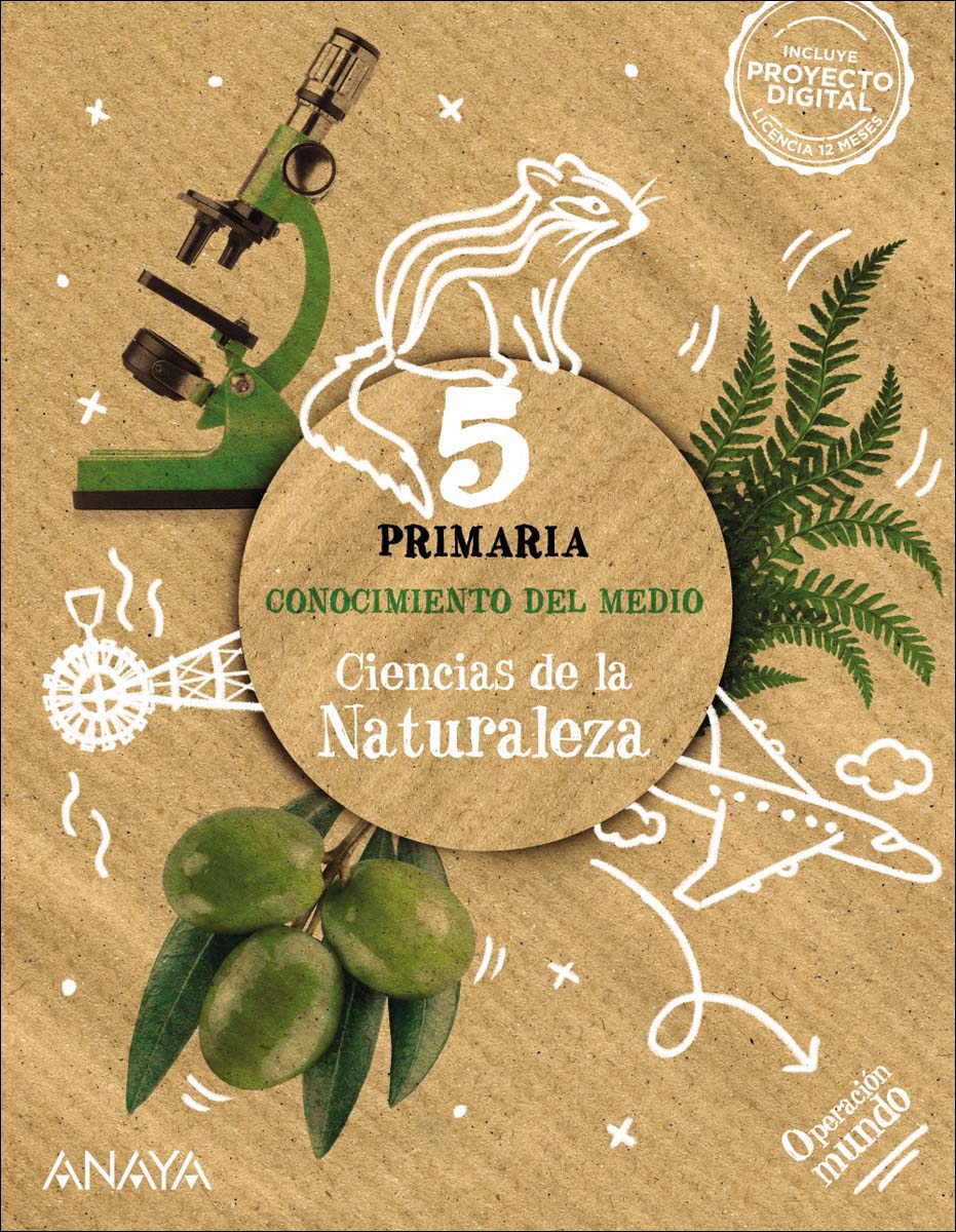 Portada de Conocimiento del Medio. Ciencias de la Naturaleza 5..