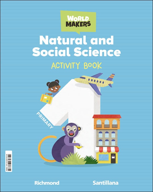 Portada de NATURAL & SOCIAL SCIENCE 1 PRIMARY ACTIVITY BOOK WORLD MAKERS (Tapa blanda).