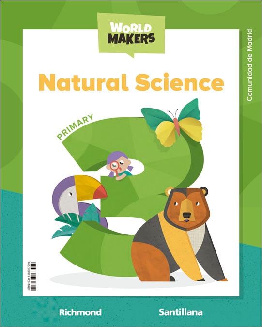 Portada de NATURAL SCIENCE MADRID 3 PRIMARY STUDENT'S BOOK WORLD MAKERS (Tapa blanda).