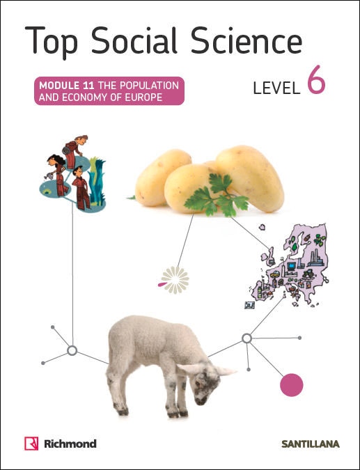Portada de TOP SOCIAL SCIENCE 6 THE POPULATION AND ECONOMY OF EUROPE (Tapa blanda).