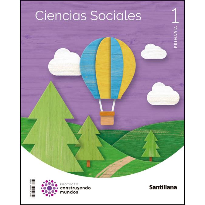 Portada de CIENCIAS SOCIALES 1 PRIMARIA CONSTRUYENDO MUNDOS.
