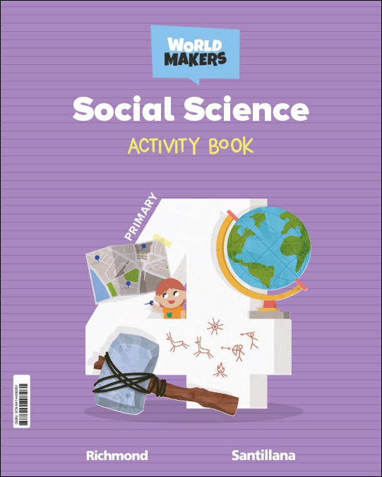 Portada de SOCIAL SCIENCE 4 PRIMARY ACTIVITY BOOK WORLD MAKERS (Tapa blanda).
