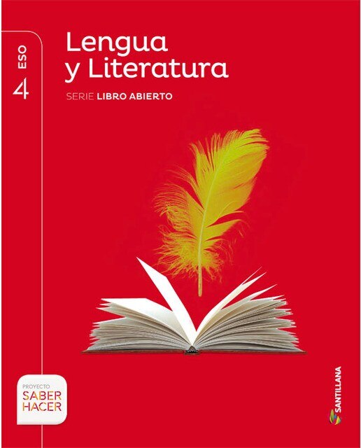 Portada de LENGUA Y LITERATURA SERIE LIBRO ABIERTO 4 ESO SABER HACER (Tapa blanda).