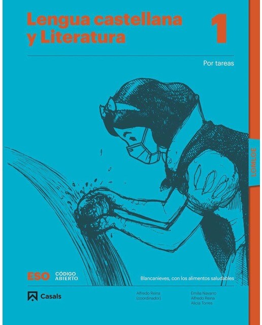 Portada de Lengua castellana y Literatura por tareas 1 ESO LOMLOE (Tapa blanda).