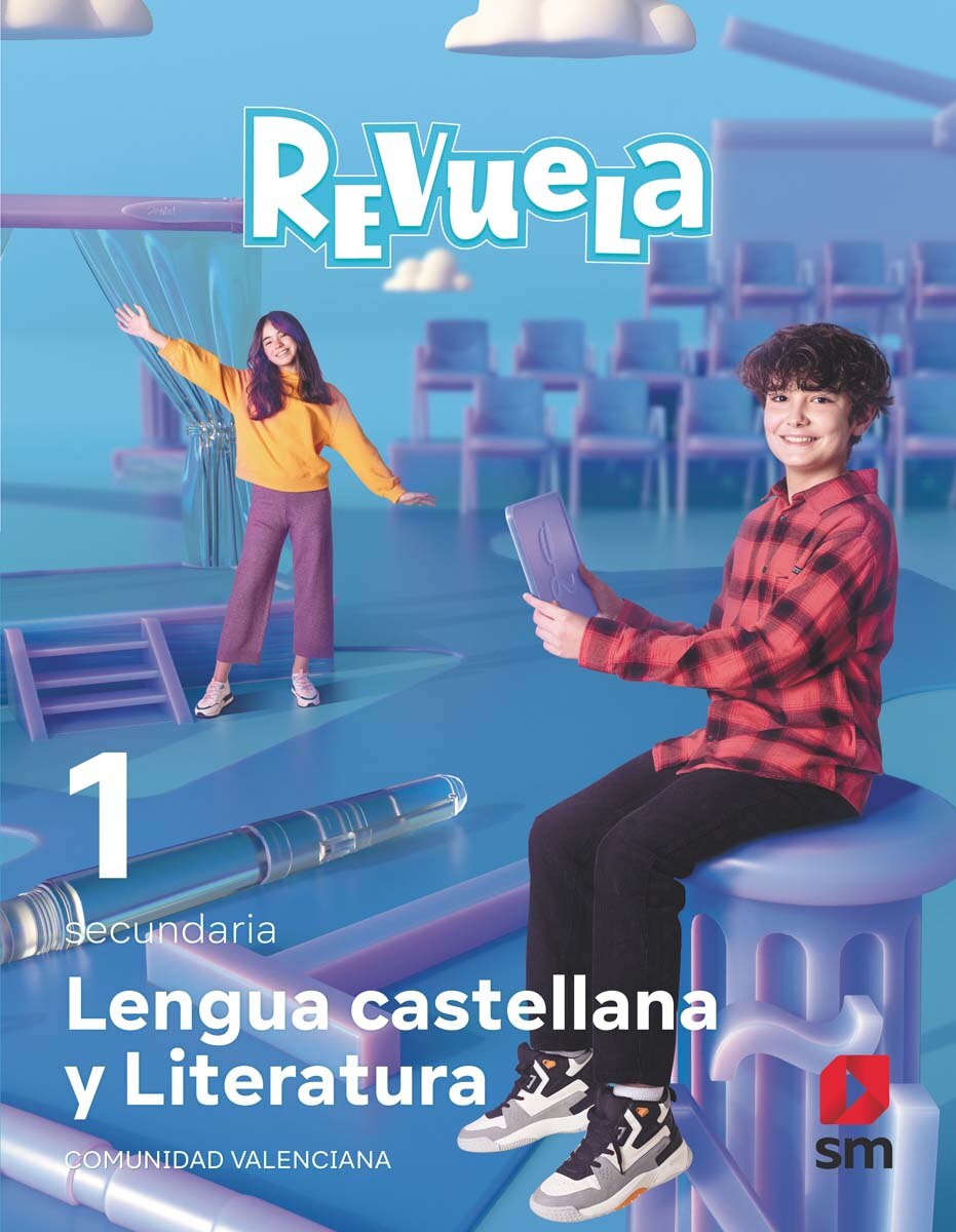 Portada de Lengua castellana y Literatura. 1 Secundaria. Revuela. Comunidad Valenciana (Tapa blanda).