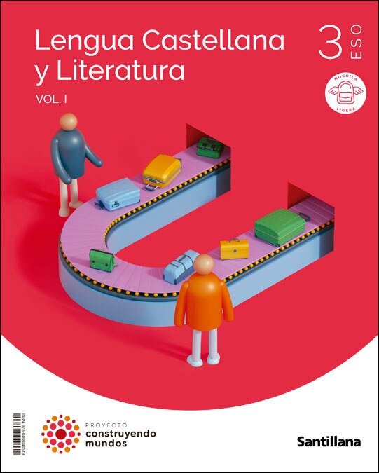Portada de 3ESO LENGUA Y LITERATURA MOCHILA LIGERA SANTILLANA (Tapa blanda).