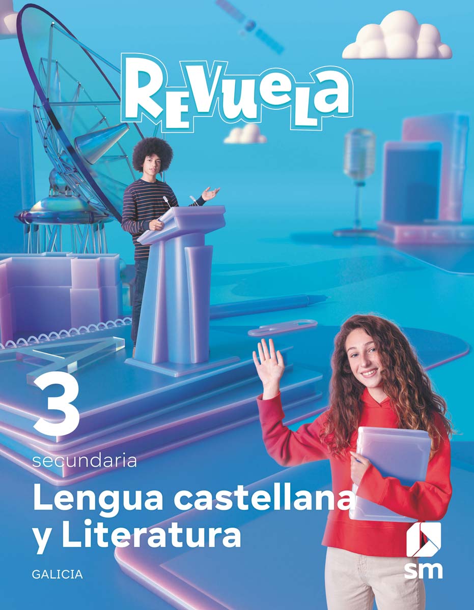 Portada de Lengua Castellana y Literatura. 3 Secundaria. Revuela. Galicia (Tapa blanda).