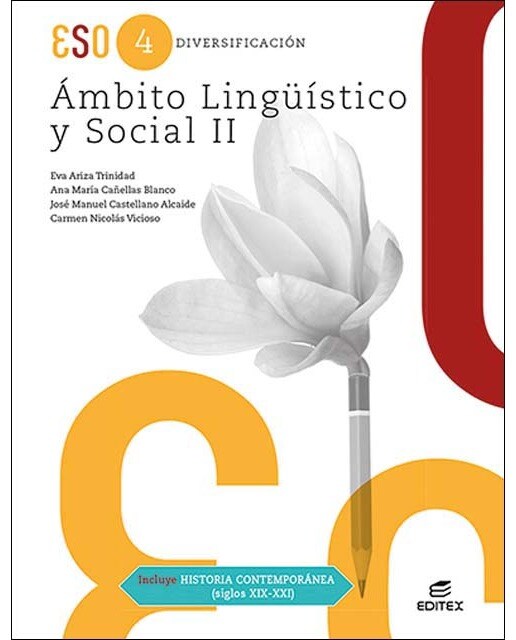 Portada de Diversificación Ámbito Lingüístico y Social II. Incluye Historia Contemporánea (siglos XIX-XXI) (Tapa blanda).