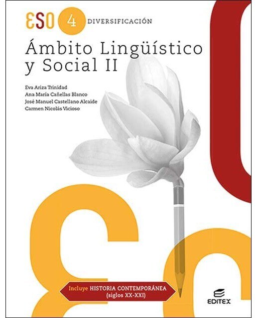 Portada de Diversificación Ámbito Lingüístico y Social II. Incluye Historia Contemporánea (siglos XX y XXI) (Tapa blanda).