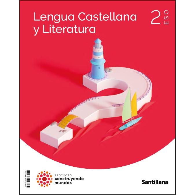 Portada de LENGUA Y LITERATURA 2 ESO CONSTRUYENDO MUNDOS (Tapa blanda).