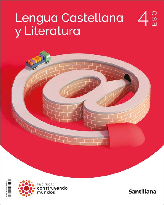 Portada de LENGUA Y LITERATURA 4 ESO CONSTRUYENDO MUNDOS (Tapa blanda).