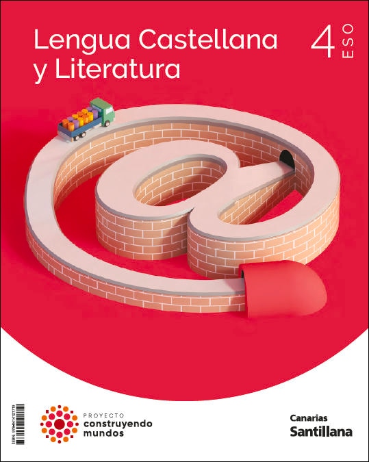 Portada de LENGUA Y LITERATURA 4 ESO CONSTRUYENDO MUNDOS (Tapa blanda).