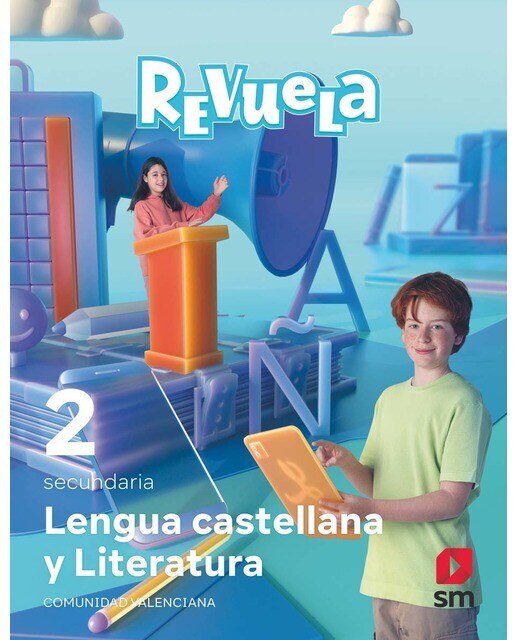Portada de Lengua Castellana y Literatura. 2 Secundaria. Revuela. Comunidad Valenciana