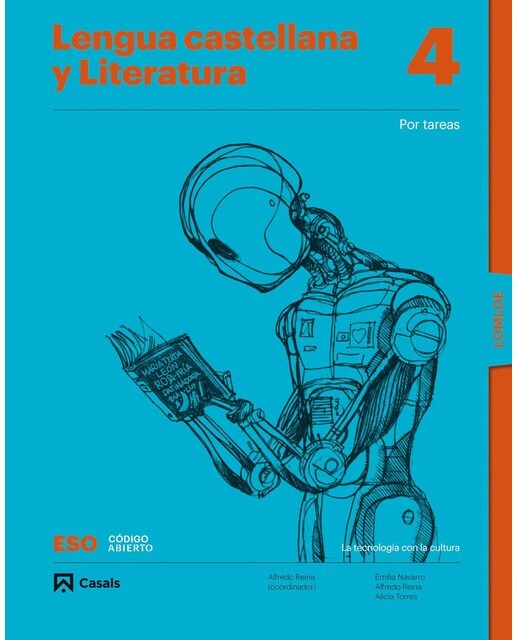 Portada de Lengua castellana y Literatura por tareas 4 ESO LOMLOE.