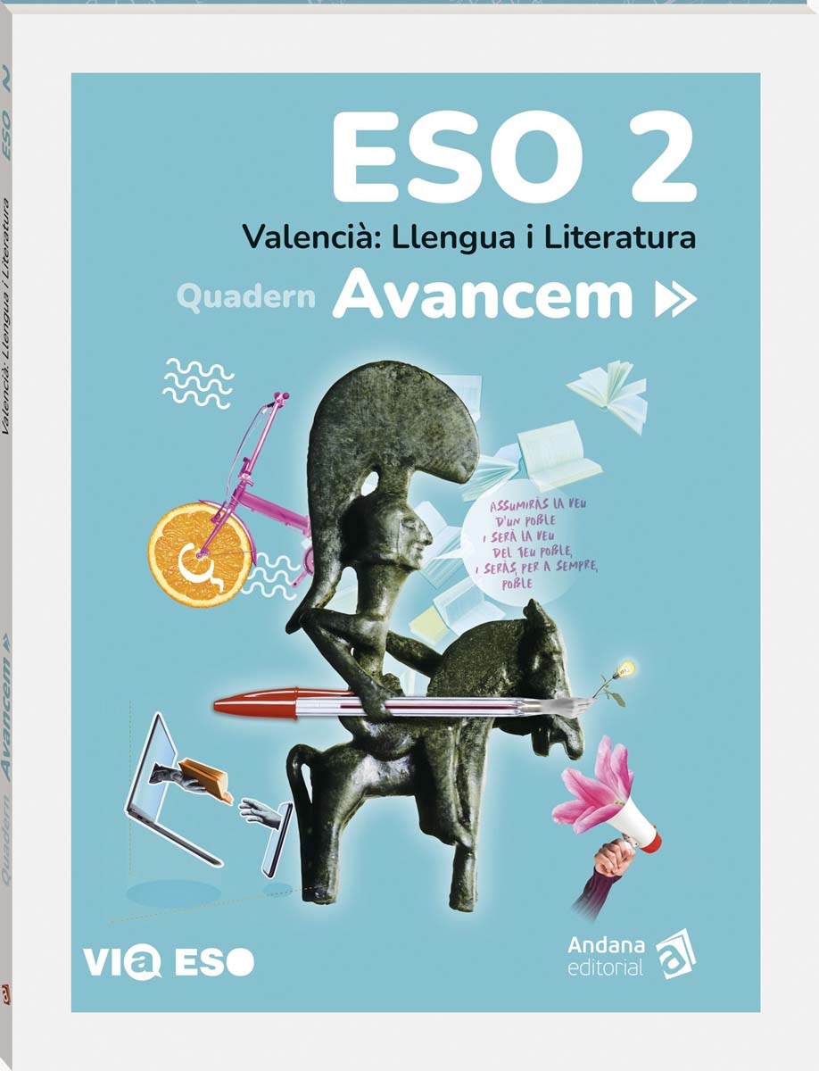 Portada de Avancem 2. Quadern: Valencià, Llengua i Literatura. 2 ESO: 6 (Via ESO)