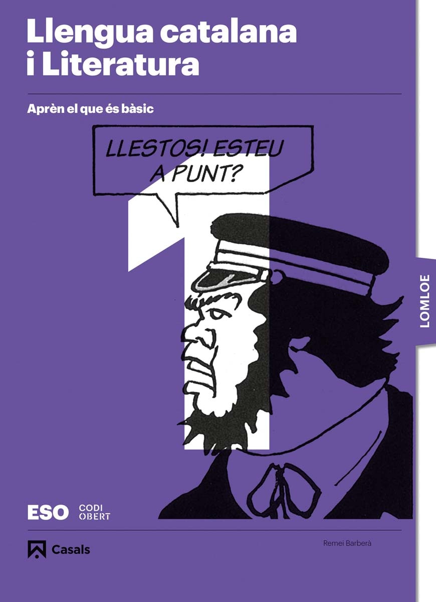 Portada de Aprèn el que és bàsic. Llengua catalana i Literatura 1 ESO. LOMLOE.