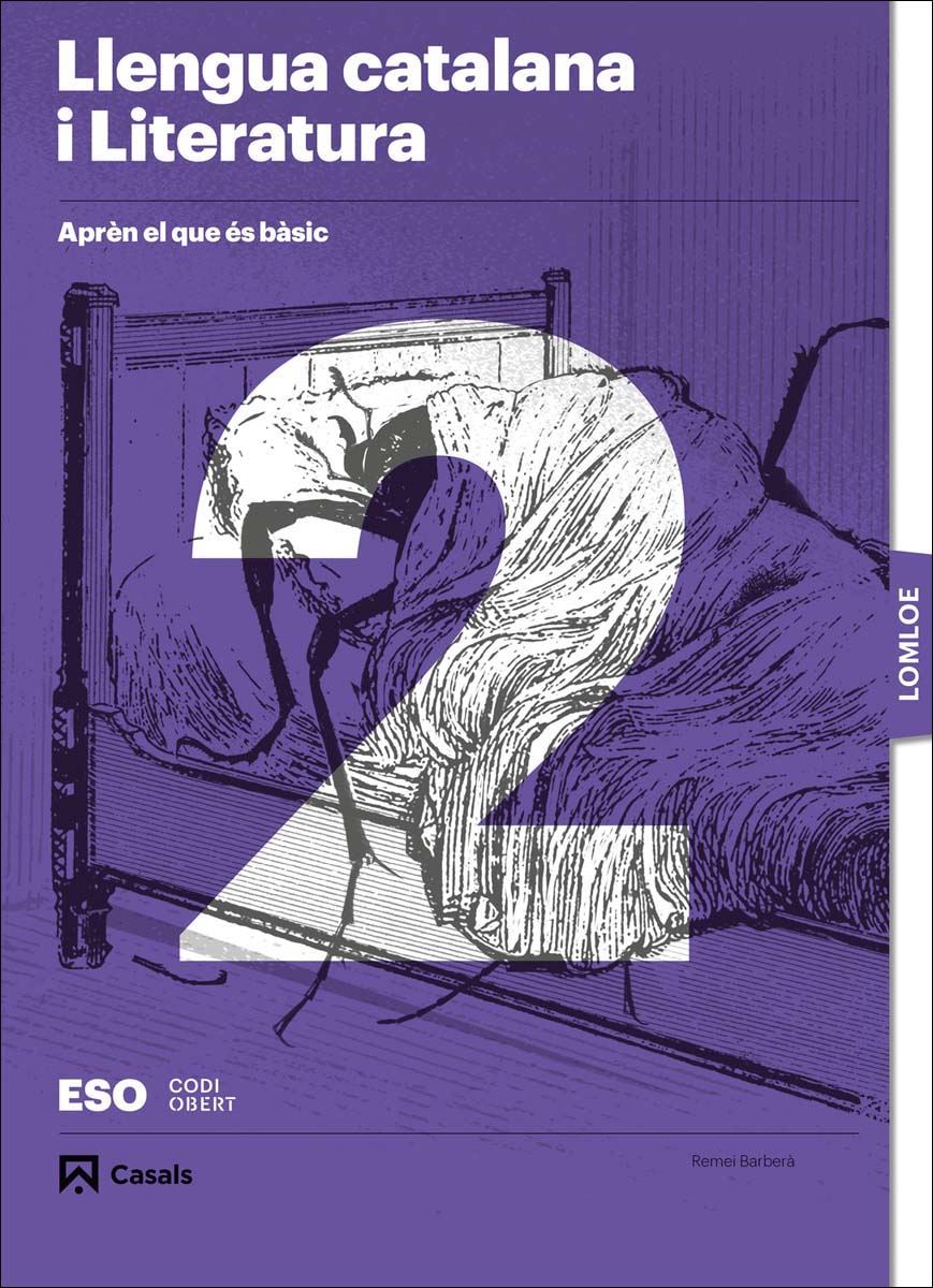 Portada de Aprèn el que és bàsic. Llengua catalana i Literatura 2 ESO. LOMLOE.
