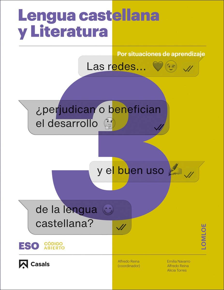 Portada de Lengua castellana y Literatura 3 ESO LOMLOE ANDALUCIA.
