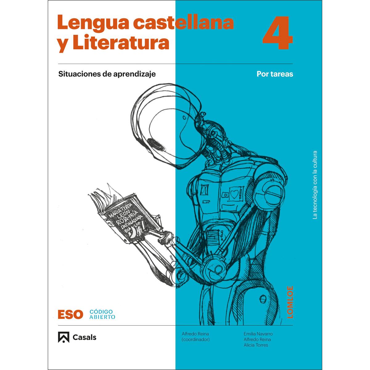 Portada de Lengua castellana y Literatura por tareas 4 ESO LOMLOE ANDALUCÍA.