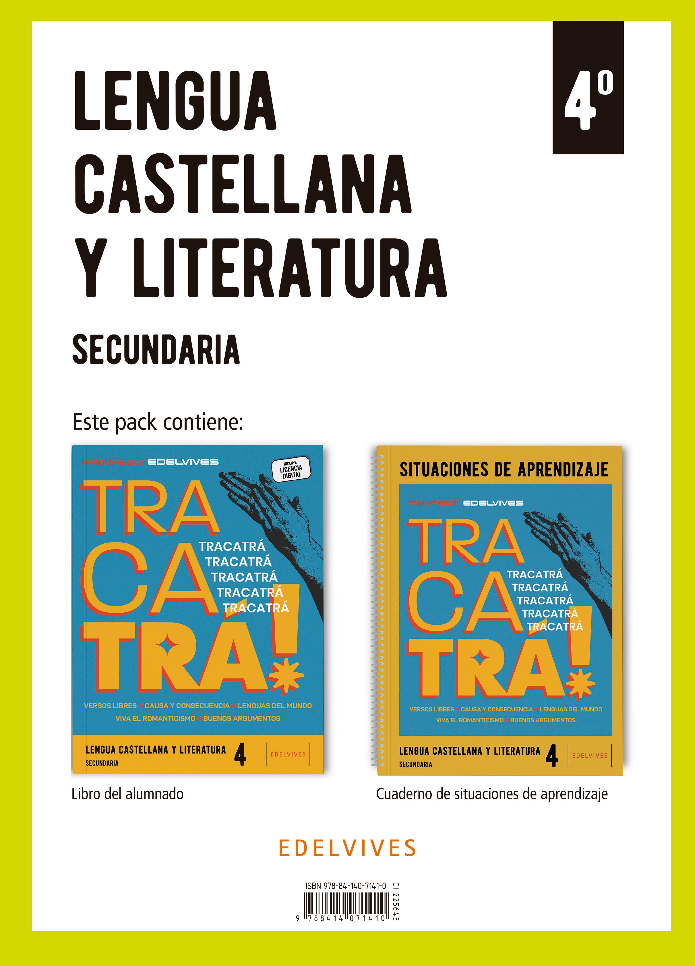 Portada de Proyecto: FanFest. Lengua Castellana y Literatura 4 Secundaria. Libro del alumnado + Cuaderno