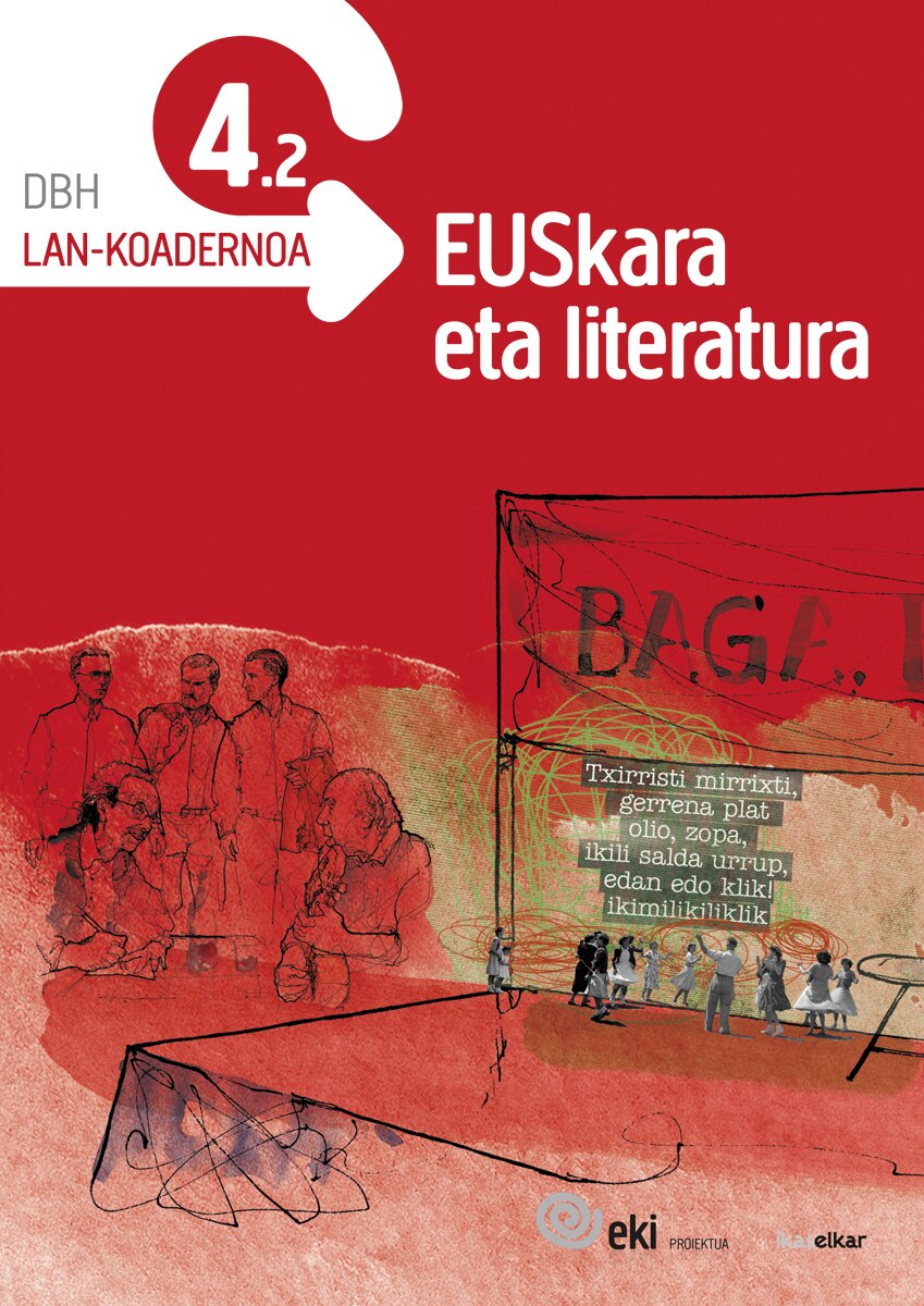 Portada de EKI DBH 4 - Euskara eta Literatura 4. Lan-koadernoa 4.2 (Tapa blanda).
