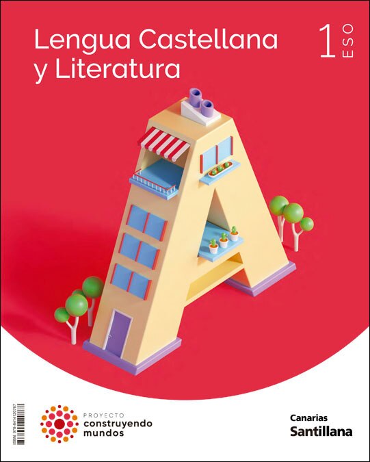 Portada de LENGUA Y LITERATURA 1 ESO CONSTRUYENDO MUNDOS (Tapa blanda).
