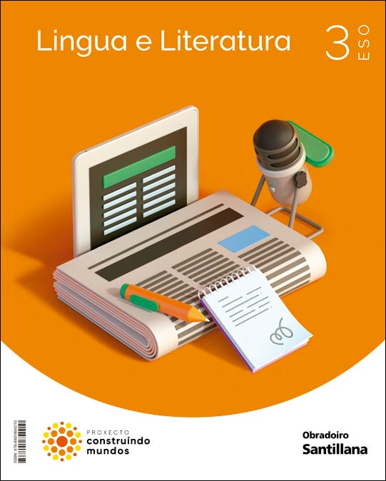 Portada de LINGUA E LITERATURA 3 ESO CONSTRUINDO MUNDOS (Tapa blanda).