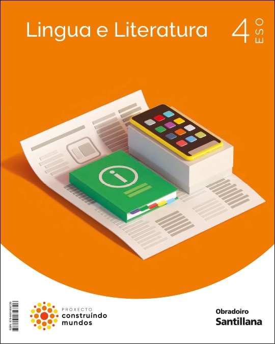 Portada de LINGUA E LITERATURA 4 ESO CONSTRUINDO MUNDOS (Tapa blanda).