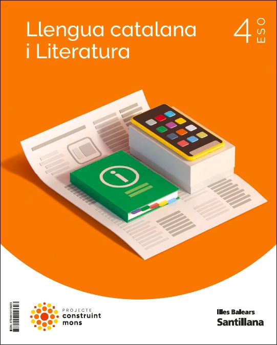 Portada de LLENGUA CATALANA I LITERATURA 4 ESO CONSTRUINT MONS (Tapa blanda).