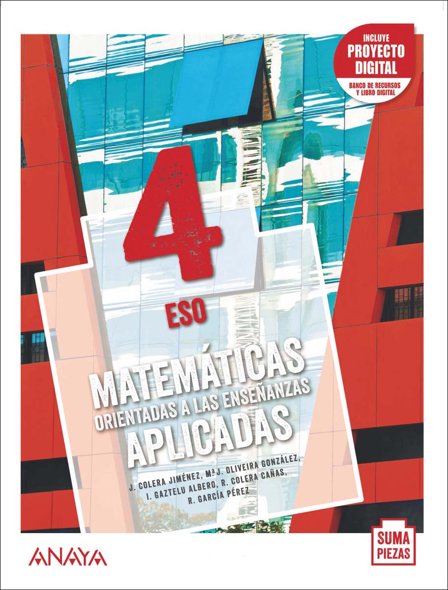 Portada de Matemáticas orientadas a las Enseñanzas Aplicadas 4.