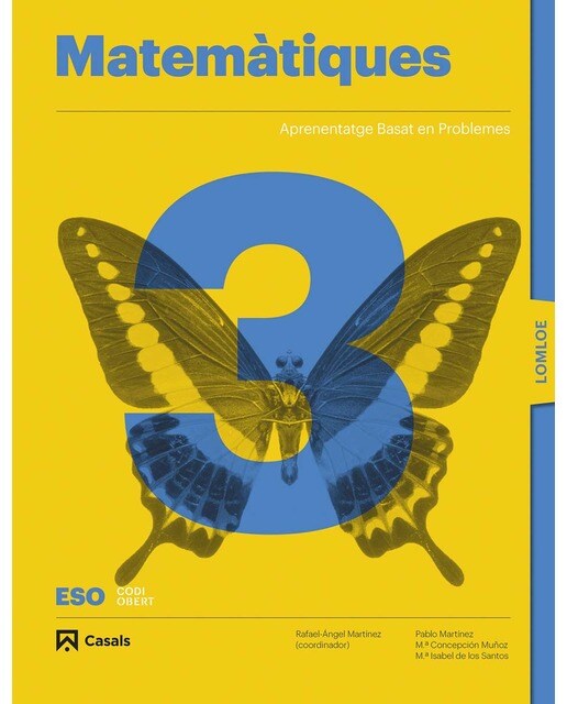 Portada de Matemàtiques 3 ESO LOMLOE (Tapa blanda).