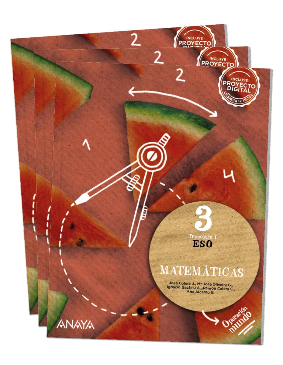 Portada de Matemáticas 3. (Tapa blanda).