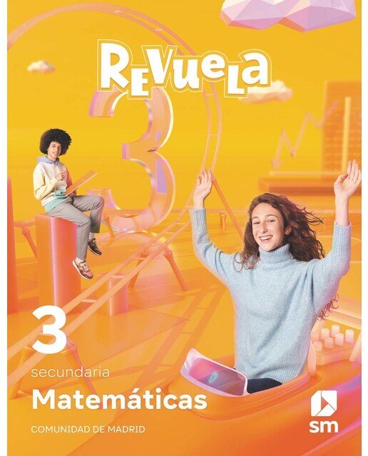 Portada de Matemáticas. 3 Secundaria. Revuela. Comunidad de Madrid