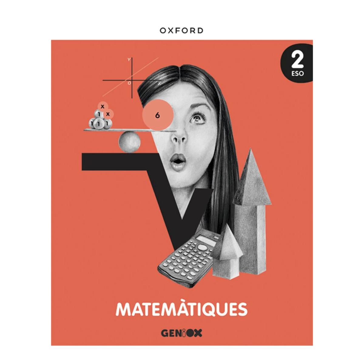 Portada de Matemàtiques 2r ESO. Llibre de l'estudiant. GENiOX (Comunitat Valenciana).