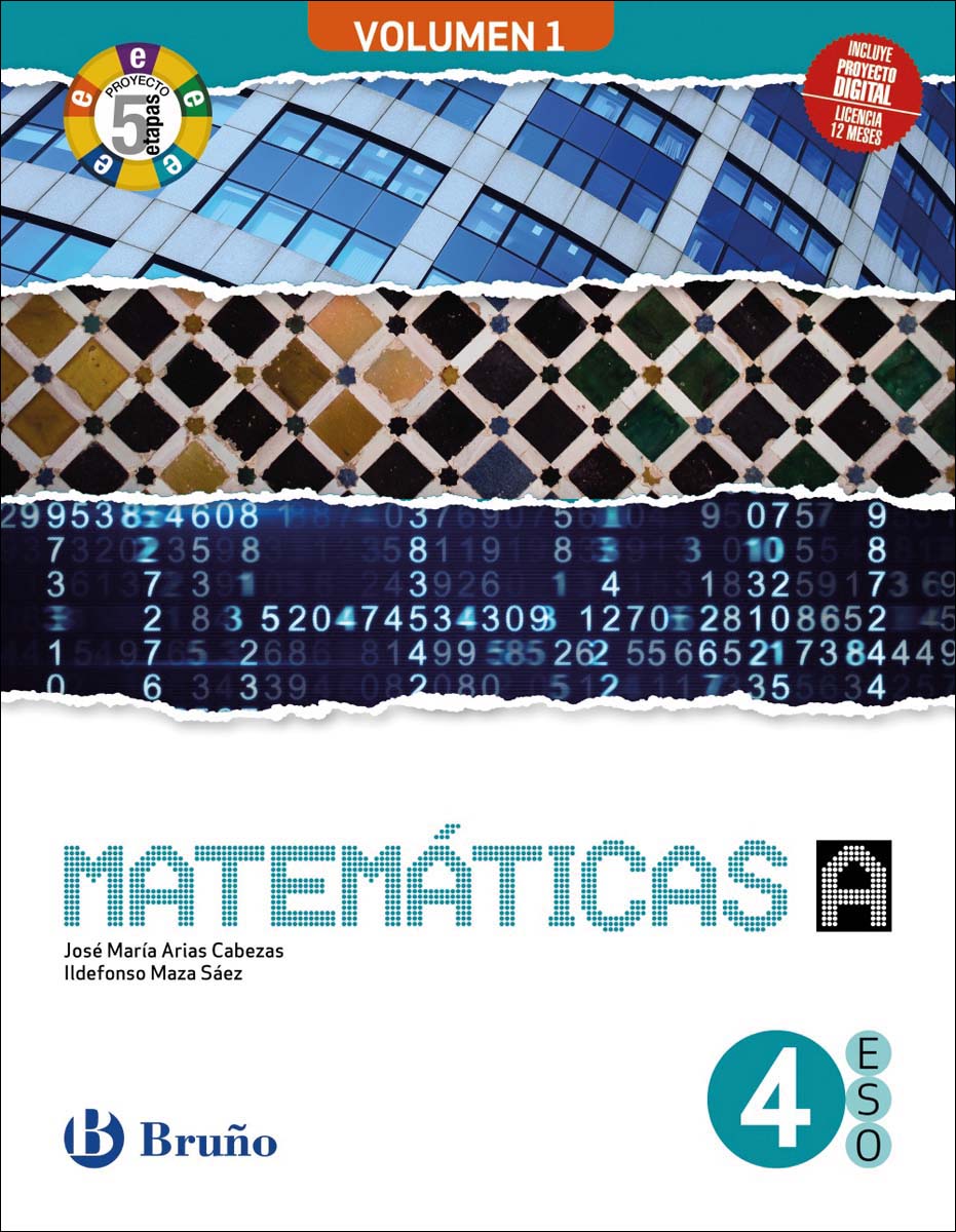 Imagen 0 de Matemáticas 4 A ESO 3 volúmenes Proyecto 5 etapas  (Tapa blanda)