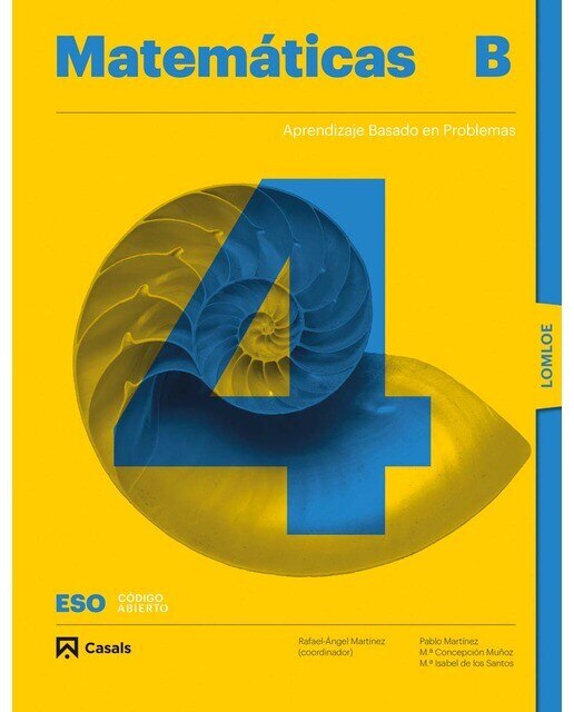 Portada de Matemáticas 4 B ESO LOMLOE.
