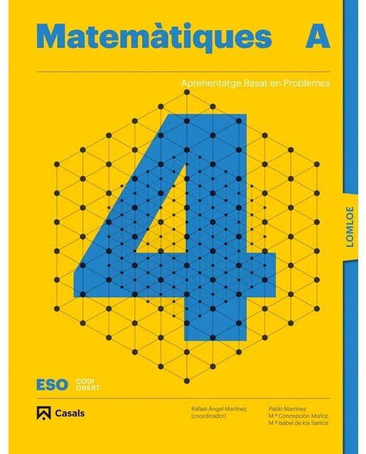 Portada de Matemàtiques 4 A ESO LOMLOE.