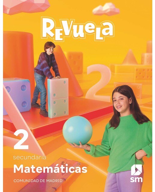 Portada de Matemáticas. 2 Secundaria. Revuela. Comunidad de Madrid (Tapa blanda).